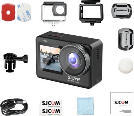 SJCAM SJ10 Pro, 4K Ultra HD, 12 MP, 60 fps, Wi-Fi, 1300 mAh, 85 g Sort