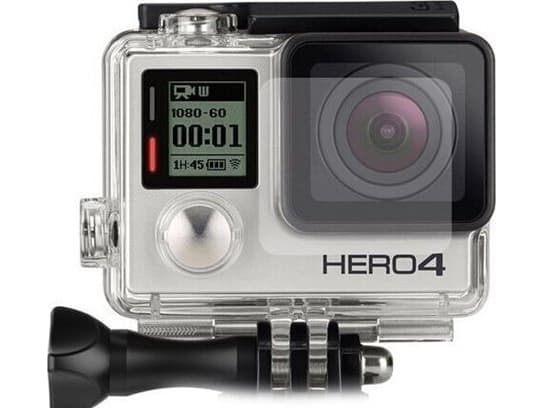 Xrec dekker 2-i-1-objektiv + LCD-skjerm for Gopro Hero 4
