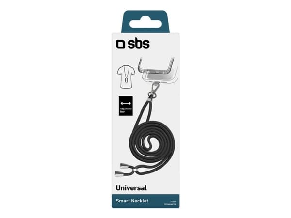 SBS TEUNILACEK, Nakkestropp, Sort, Stoff, 1 stykker, 70 mm, 15 mm