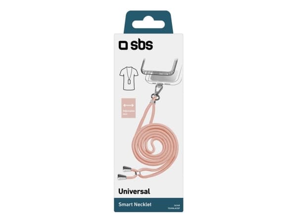 SBS TEUNILACEP, Nakkestropp, Rosa, Stoff, 1 stykker, 70 mm, 15 mm