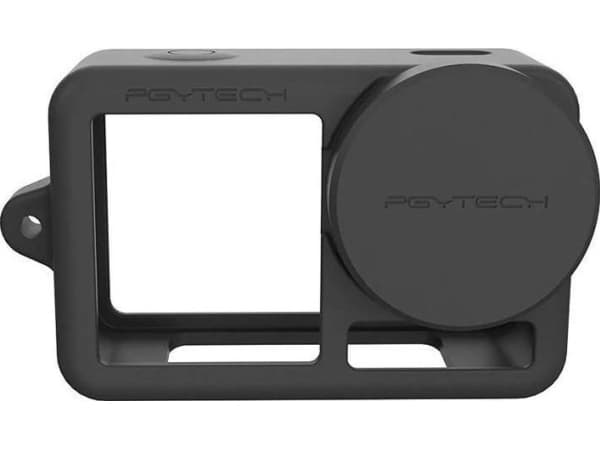 PGYTECH - Taske til actionkamera - silicagel - sort - for DJI Osmo Action 3, Osmo Action 3 Adventure Combo-paketti