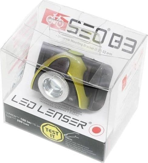 Ledlenser polkupyörän taskulamppu B3 keltainen
