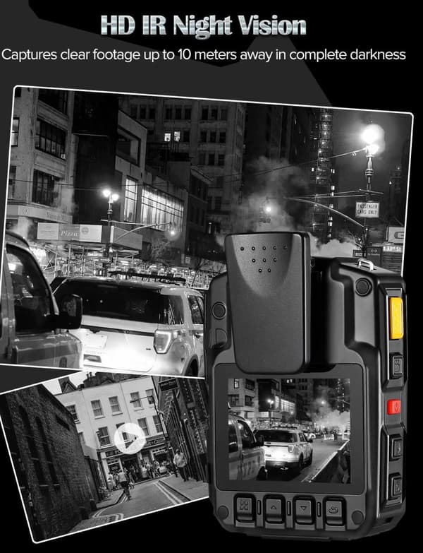 Kroppskamera, Bodycam 1296PRO, 64GB, IR Mörkersyn, vidvinkel