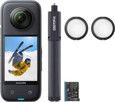 Insta360 X3 All-Purpose Kit, 5K Ultra HD, 72 MP, 100 fps, Wi-Fi, Bluetooth, 1800 mAh