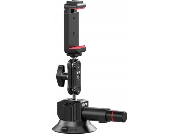 Ulanzi Strong Sugekopp Glass Holder Metall For Telefon / Kamera / Kamera - Ulanzi Sc-01 Sort, Rød