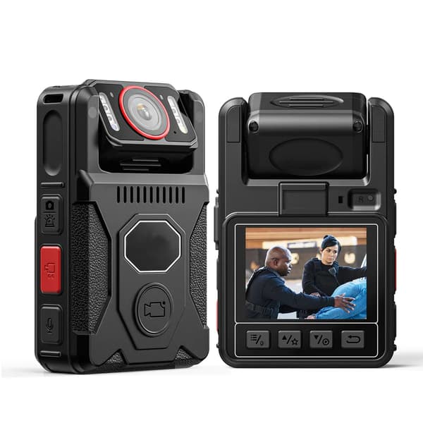 BodyCam 4K Ultra HD PRO, Polis & Vaktkamera, 180°, lång batteritid, snabbladdning, GPS, IR Mörkersyn