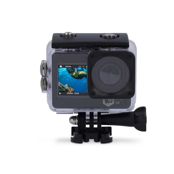 Nedis handling Cam | Dobbel Skjerm | 5K@30fps | 16 MPixel | Vanntett opptil: 30.0 m | 80 min | Wi-Fi | App tilgjengelig for: Android™ / IOS | Monterin