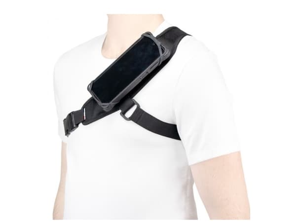 Mobilis - Bryststropp - with universal device holder - from 5" to 7" - svart