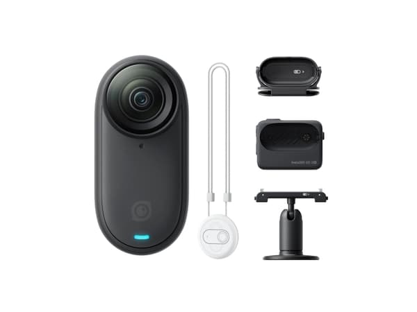 Insta360 Go 3S - Standard Bundle - aktionkamera - 4 K / 30 fps - blixt 128 GB - Bluetooth, Wi-Fi - undervatten upp till 10 m - midnattssvart
