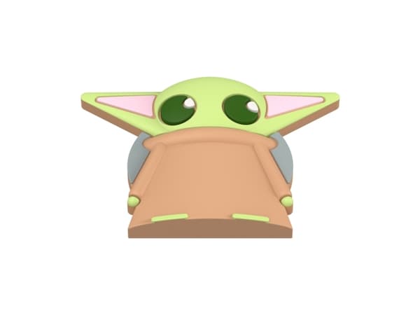 PopSockets Star Wars Mandalorian - PopOut Grogu, Grep, Lysebrun, Lysegrønn, Metall, Universell, 1 stykker