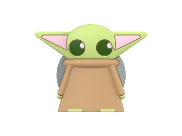 PopSockets Star Wars Mandalorian - PopOut Grogu, Grep, Lysebrun, Lysegrønn, Metall, Universell, 1 stykker