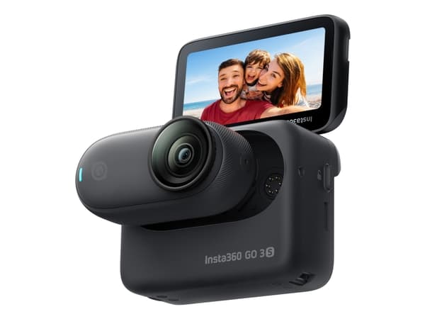 Insta360 Go 3S - Standard Bundle - aktionkamera - 4 K / 30 fps - blixt 64 GB - Bluetooth, Wi-Fi - undervatten upp till 10 m - midnattssvart