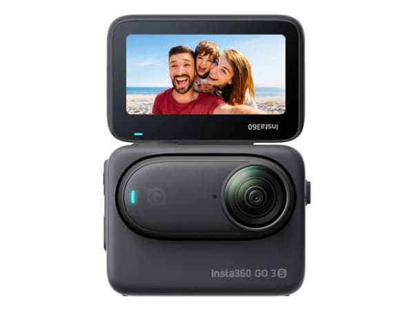 Insta360 Go 3S - Standard Bundle - aktionkamera - 4 K / 30 fps - blixt 64 GB - Bluetooth, Wi-Fi - undervatten upp till 10 m - midnattssvart