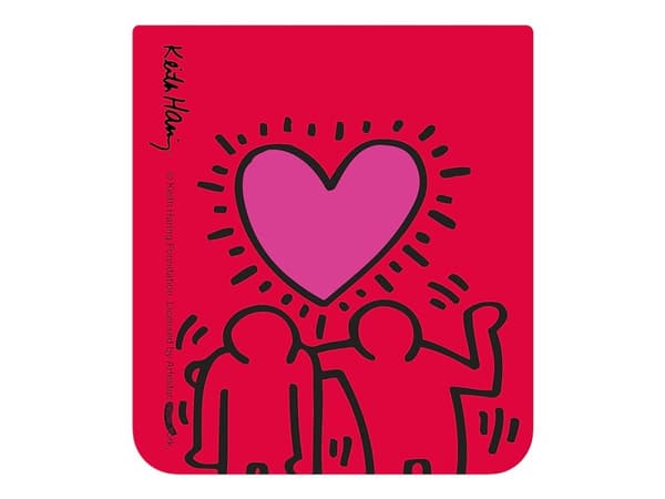 Samsung GP-TOF731SBC - Keith Haring - insert for beskyttelsesdeksel til mobiltelefon - Love - mørk rød - for Galaxy Z Flip5