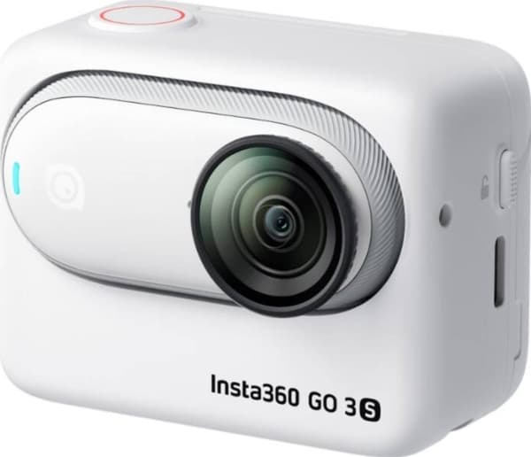 Insta360 Go 3S - Standard Bundle - aktionkamera - 4 K / 30 fps - blixt 64 GB - Bluetooth, Wi-Fi - undervatten upp till 10 m - arktisk vit
