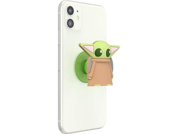 PopSockets Star Wars Mandalorian - PopOut Grogu, Grepp, Ljusbrunt, Ljusgrön, Metall, Universal, 1 styck