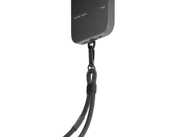 Native Union SLING-UNI-BLK-RP2, Strop / Belte, Sort, Metall, Termoplastisk polyuretan (TPU), Resirkulert polyester, Polyetylentereftalat (PET), Unive