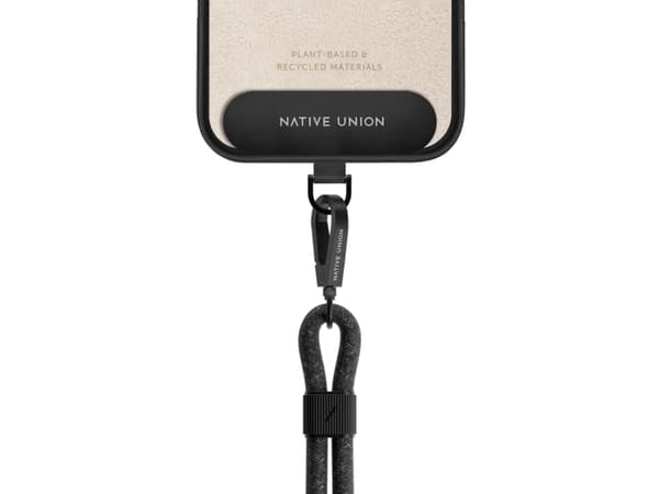 Native Union SLING-WRI-BLK-RP2, stropp, svart, metall, polyetylentereftalatfilm (PET), resirkulert polyester, termoplastisk polyuretan (TPU), 1 stk,