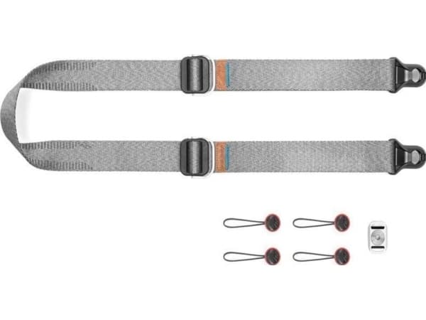 Peak Design SLIDE LITE ASH v3 hals- eller skulderstropp, grå for lette kameraer