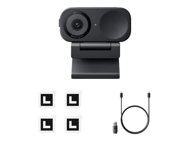 Insta360 Link 2C - Webbkamera - panorering / lutning - färg - 4096 x 2160 - ljud - H.264, MJPEG - DC 5 V