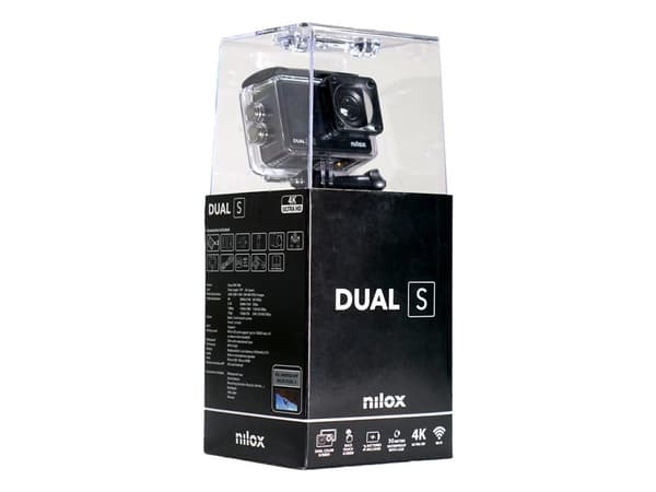 Nilox DUAL S, 4K Ultra HD, CMOS, 13 MP, 120 fps, 1050 mAh, 68 g