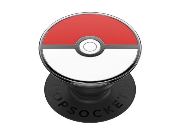 PopSockets Pokémon - Pokéball Enamel, Grepp, Röd, Svart, Vit, Metall, Universal, 1 styck, 38,8 mm
