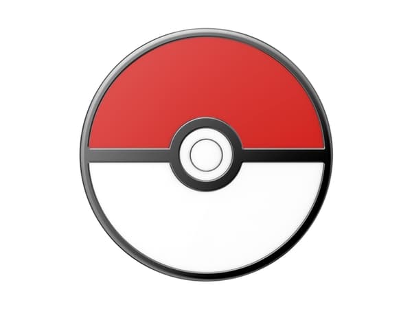PopSockets Pokémon - Pokéball Enamel, Grepp, Röd, Svart, Vit, Metall, Universal, 1 styck, 38,8 mm