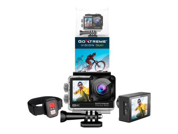 Easypix GoXtreme Vision DUO - Actionkamera - 4K / 60 fps - 12.0 MP - Wireless LAN - under vannet inntil 30 m