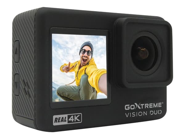 Easypix GoXtreme Vision DUO - Actionkamera - 4K / 60 fps - 12.0 MP - Wireless LAN - under vannet inntil 30 m Sort