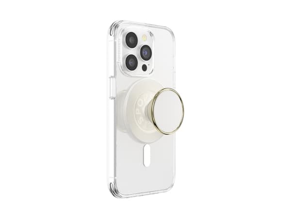 PopGrip MagSafe Luxe Coconut Creme Enamel sisältäen ylimääräisen