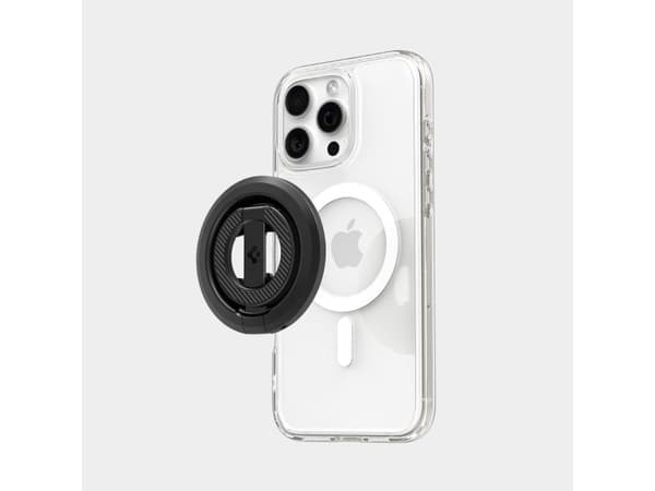 Spigen O-Mag | Phone Holder (MagFit) OM102, Magnetisk ring, Svart, Polykarbonat, Silikon, Stål, iPhone 16 / 16 Plus / 16 Pro / 16 Pro Max / iPhone 15