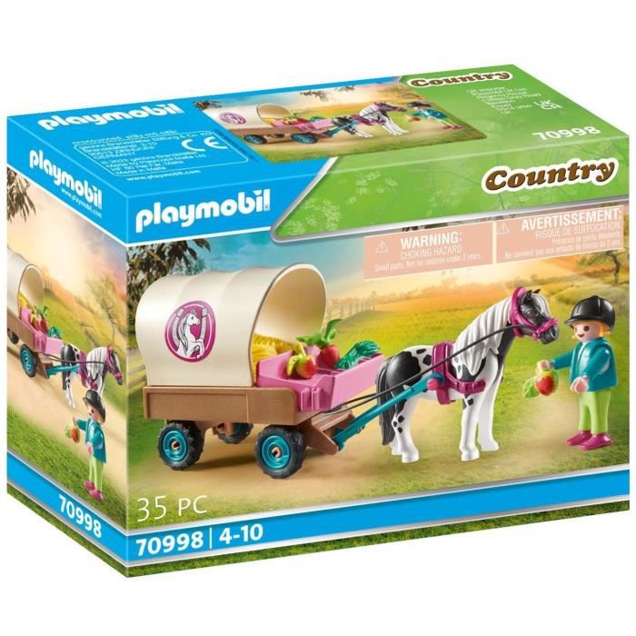 PLAYMOBIL - 70998 - Vagn med barn och ponny