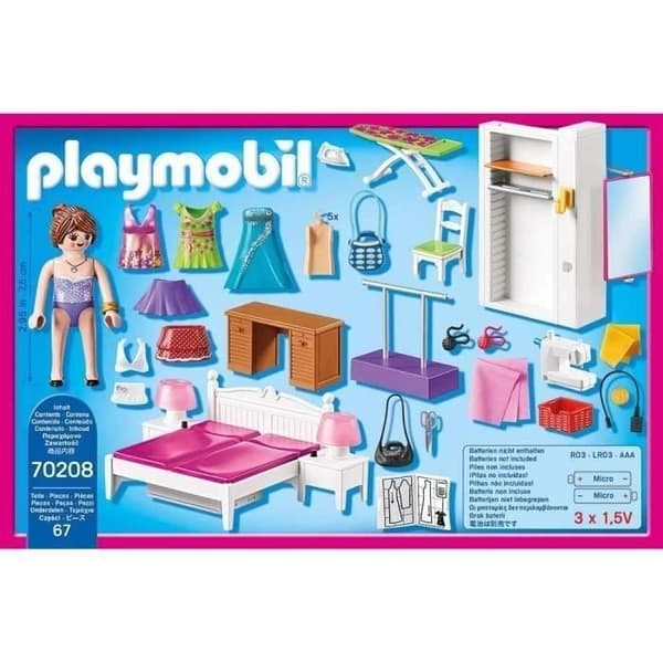 PLAYMOBIL 70208 Rum med syyta, dockskåp La Maison Traditionnelle, 4 år och uppåt