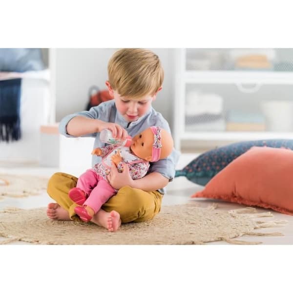 Magic Bib &amp; Bottle Set för Corolle Baby Doll 36-42cm - Rosa