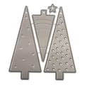 Miniatyrbild 1 av 4: Skärmallskit - LS - Xmas Tree - 0,7x0,7cm till 3x6,9cm - 4 stycken - Svart