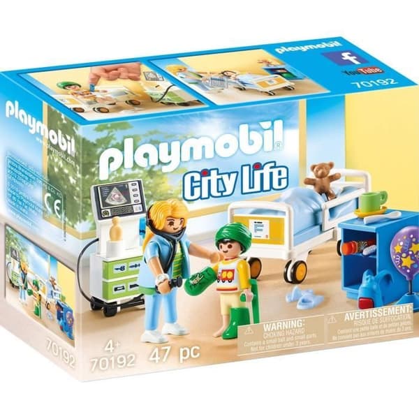 PLAYMOBIL - 70192 - City Life L'Hôpital - Sjukhus för barn