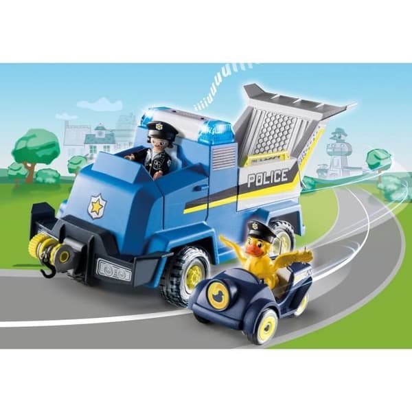 PLAYMOBIL - 70915 - DUCK ON CALL - Polisfordon - Med 2 karaktärer och 1 minipolisbil