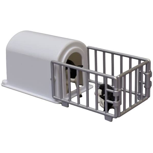 Kennel med 2 kalvar och barriär