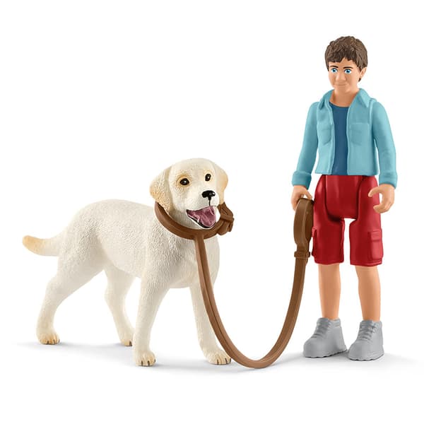 Schleich Walking With Labrador Retriever