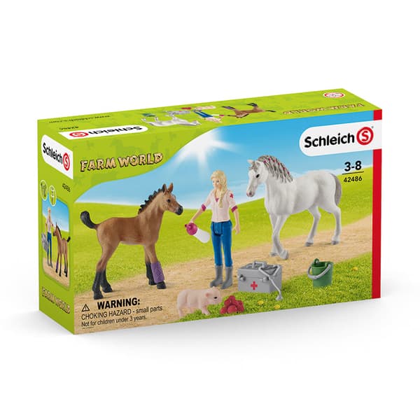Schleich Vet Visiting Mare And Foal