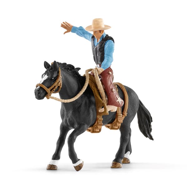 Schleich Saddle Bronc Riding With Cowboy