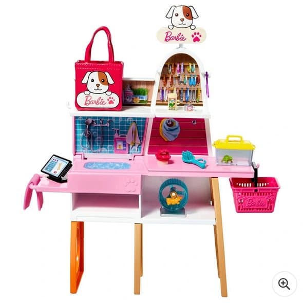 Barbie Doll and Pet Boutique Playset with Pets and Accessories