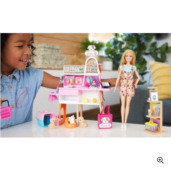 Barbie Doll and Pet Boutique Playset with Pets and Accessories