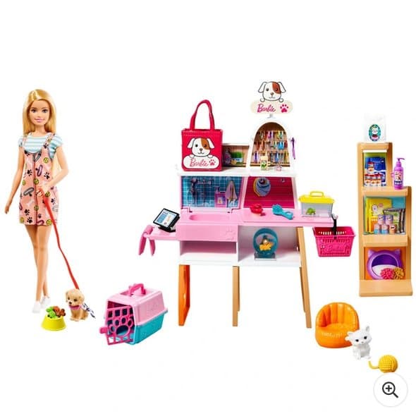 Barbie Doll and Pet Boutique Playset with Pets and Accessories