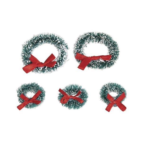 Miniatyrjulkransar - Ej specificerad - Ej specificerad - Karminröd - 2 stycken 5 cm - 3 stycken 3 cm