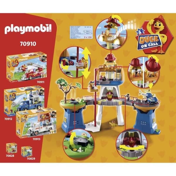 PLAYMOBIL - 70910 - Duck on call huvudkontor - 119 stycken - Barn - Vit och orange