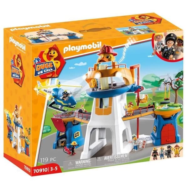 PLAYMOBIL - 70910 - Duck on call huvudkontor - 119 stycken - Barn - Vit och orange