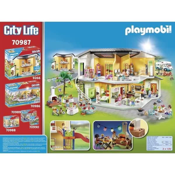 PLAYMOBIL - 70987 - City Life - Relaxationsområde med pool - 159 delar - Röd - Blandat