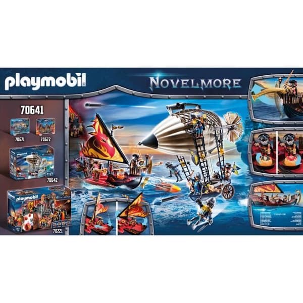 PLAYMOBIL - 70642 - Novelmore - Dario's Aerostat - Stelt luftskepp med integrerade kanoner
