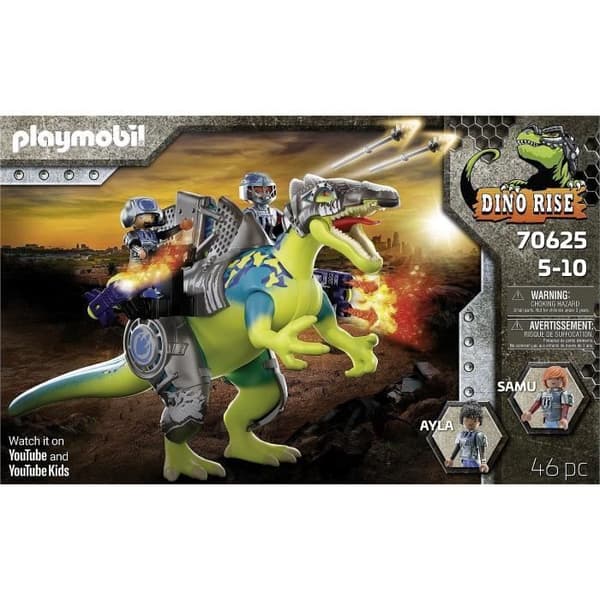 PLAYMOBIL - Dino Rise - Spinosaurus och fighters - 46 stycken - Barn 5 år och uppåt